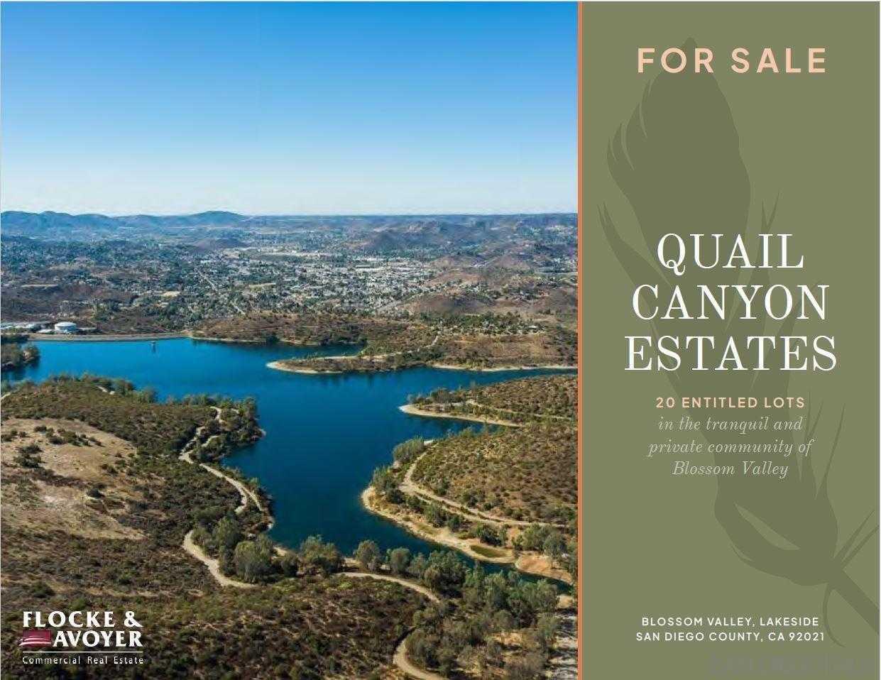 Quail Canyon Road 1-20, 230023430, Lakeside, Lots/Land,  for sale, PROPERTY EXPERTS 